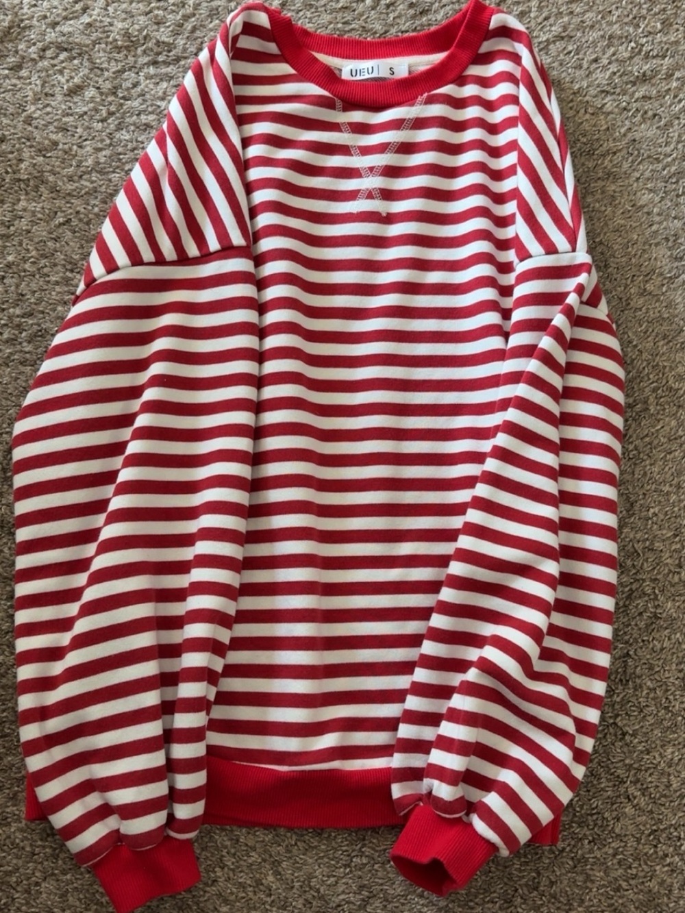 Red Striped Sweatshirt